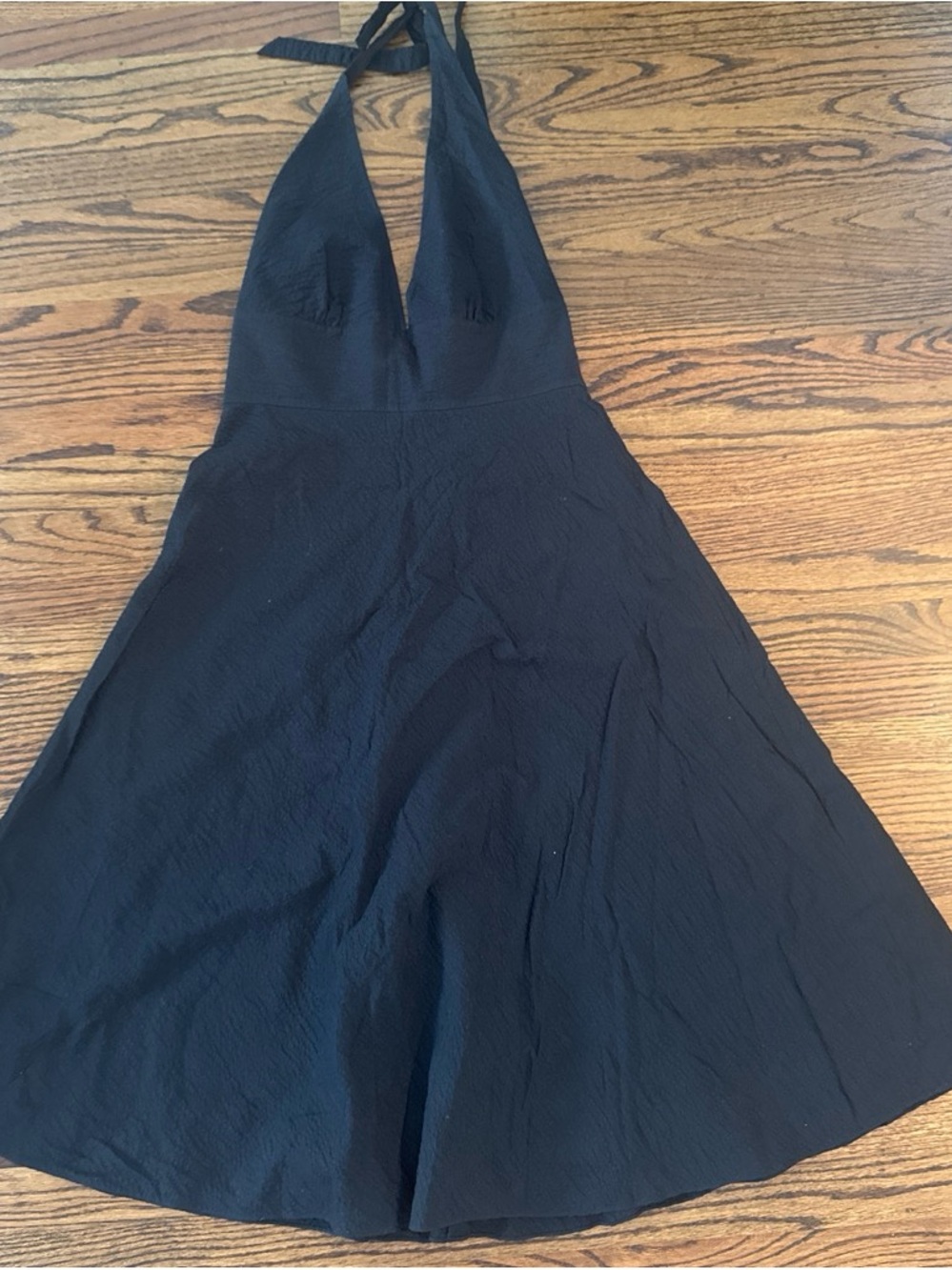 J. Crew Black Halter Midi Dress